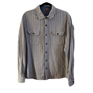 Tailor‎ Vintage Gray Striped Button-Down Shirt